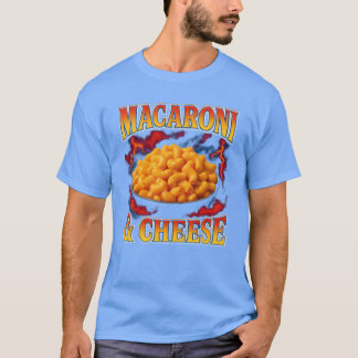 マカロニチーズ大好きな食べ物 珍妙な90年代 おもしろ Tシャツ