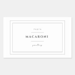 マカロニパスタラベルシール 長方形シール
