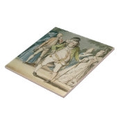 マカロニ1774年(w/c紙で) タイル (側面)