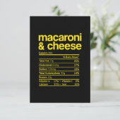 マカロニ＆チーズの栄養事実 感謝祭 招待状 (スタンド正面)