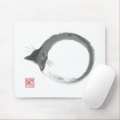マカロニ- Sumi-e猫Enso マウスパッド (マウス)