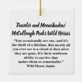 マカロフピークストラベラーワイルドホースセラミックオルナム セラミックオーナメント (裏面)