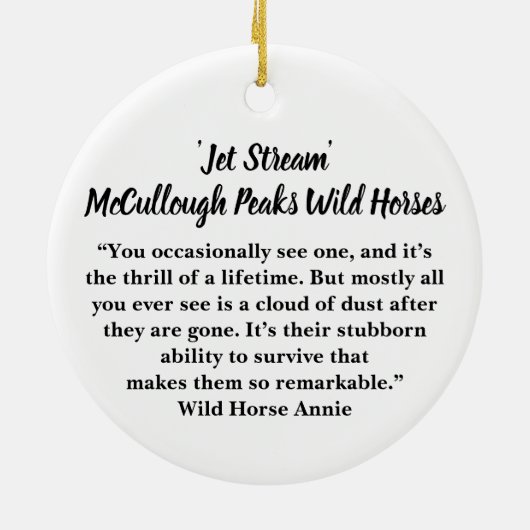 マカロフピークワイルドホースジェットストリームセラミックホーン セラミックオーナメント (裏面)