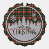 マカロルサンオールドスコティモダンッシュタータンチェッククリスマス オーナメントカード (裏面)
