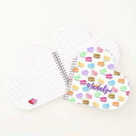 マカロンお洒落模様のハート形 ノートブック