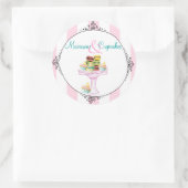 マカロンとカップケーキのシールまたはシール ラウンドシール (バッグ)