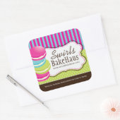 マカロンとデザート – 包装シール スクエアシール (封筒)