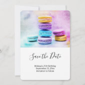 マカロンの写カラフル真 セーブザデート (正面)