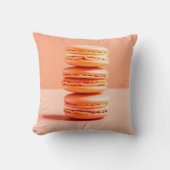 マカロンの桃のうねり クッション (正面)