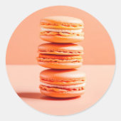 マカロンの桃のうねり ラウンドシール (正面)