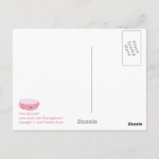 マカロンはがき ポストカード (裏面)