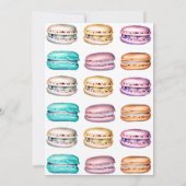 マカロンをテーマにした誕生日パーティー 招待状 (裏面)