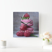 マカロンを食べる時間 スクエア壁時計 (ホーム)