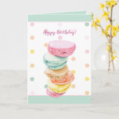 マカロンオンドット誕生日カード カード (黄色い花)