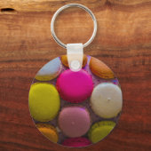 マカロンカラフルおいしいデザ焼いたート キーホルダー (正面)
