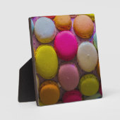 マカロンカラフルおいしいデザ焼いたート フォトプラーク (正面)