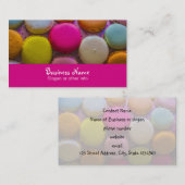 マカロンカラフルおいしいデザ焼いたート 名刺 (正面/裏面)
