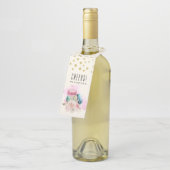 マカロンカラフルと花水彩応援! ボトルネックタグ (アングル)