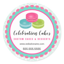 マカロンカラフルのスキャロップバナーベーカリー