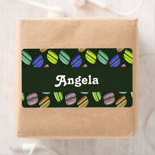 マカロンカラフル模様 ラベル (インサイチュ)