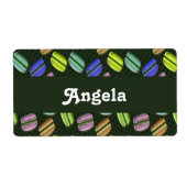 マカロンカラフル模様 ラベル (正面)