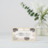 マカロンクッキースイーツデザートベーカリーショップ 名刺 (スタンド正面)