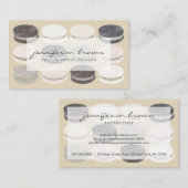 マカロンクッキースイーツデザートベーカリーショップ 名刺 (正面/裏面)