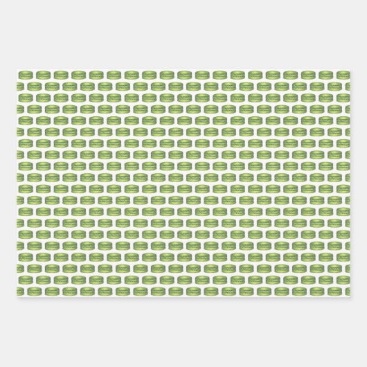 マカロンクッキーフランスのペストリーフードベーカリーカフェ ラッピングペーパーシート (正面2)