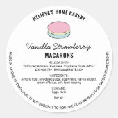 マカロンコテージ法ラベルと具材 ラウンドシール (正面)