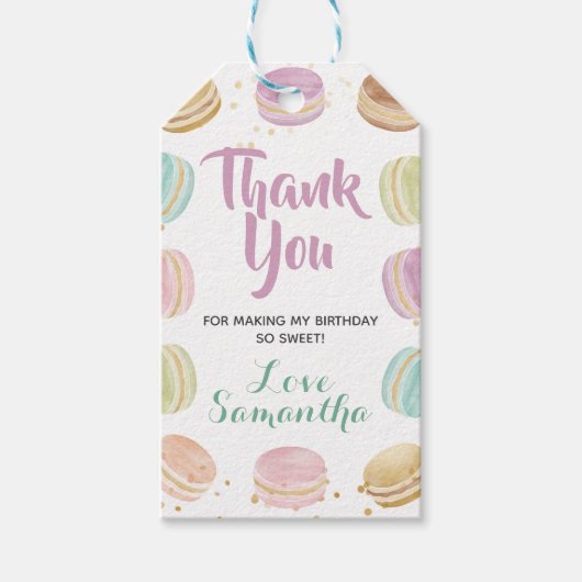 マカロンスイーツお祝い誕生日 ギフトタグ (正面)