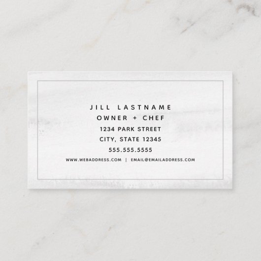 マカロンスタックパティスリーベーカリーシェフ 名刺 (裏面)