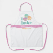 マカロンターコイズパープルオレンジはっきりしたタイポグラフィ エプロン (正面)