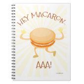 マカロンダンスクッキーかわいい漫画おもしろいアート ノートブック (正面)