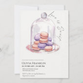 マカロンテーマブライダルシャワー 招待状 (正面)