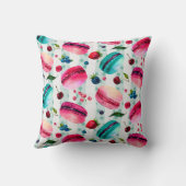 マカロンフランスのと果実と水玉模様 クッション (裏面)