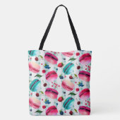 マカロンフランスのと果実と水玉模様 トートバッグ (裏面)