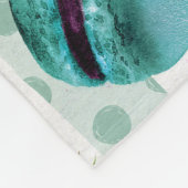 マカロンフランスのと果実と水玉模様 フリースブランケット (角)