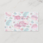 マカロンフランスのと果実と水玉模様 名刺 (裏面)