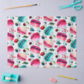 マカロンフランスのと果実と水玉模様 薄葉紙 (クラフト)