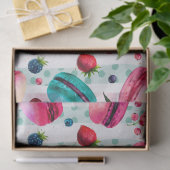 マカロンフランスのと果実と水玉模様 薄葉紙 (ギフト)