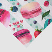 マカロンフランスのと果実と水玉模様 薄葉紙 (詳細)