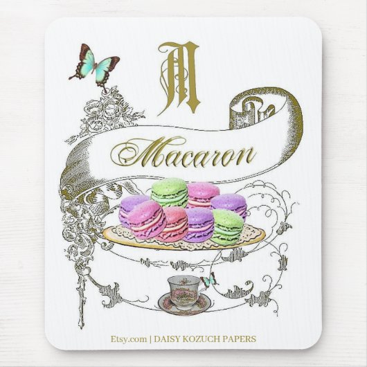 マカロンフランスのインスパイアマウスパッド マウスパッド (正面)