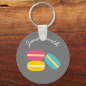 マカロンフランスのカラフル キーホルダー (正面)