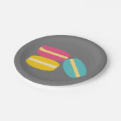 マカロンフランスのカラフル ペーパープレート (アングル)