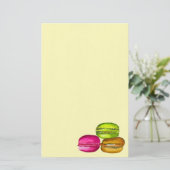 マカロンフランスのカラフル 便箋 (スタンド正面)