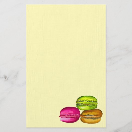 マカロンフランスのカラフル 便箋 (正面)