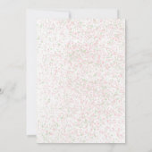 マカロンフランスのスウィートベビーガールスプリンクル招待状 招待状 (裏面)