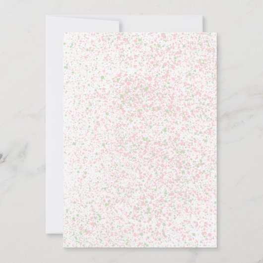 マカロンフランスのスウィートベビーガールスプリンクル招待状 招待状 (裏面)