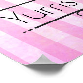 マカロンフランスのデザートインパステルウォーター ポスター (角)