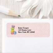 マカロンフランスのデザートインパステルウォーター ラベル (インサイチュ)